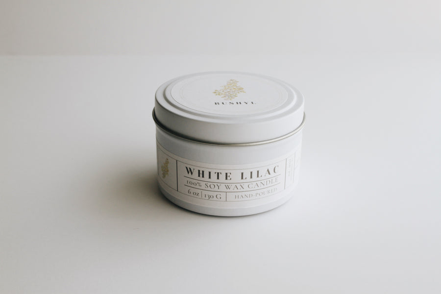 White Lilac Candle Tin